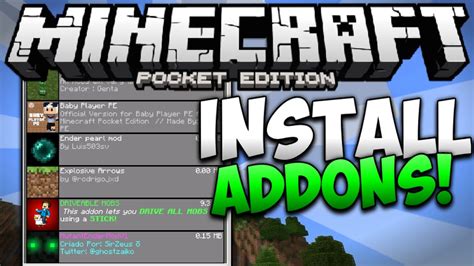 mod minecraft pocket edition|addons for minecraft pocket edition.